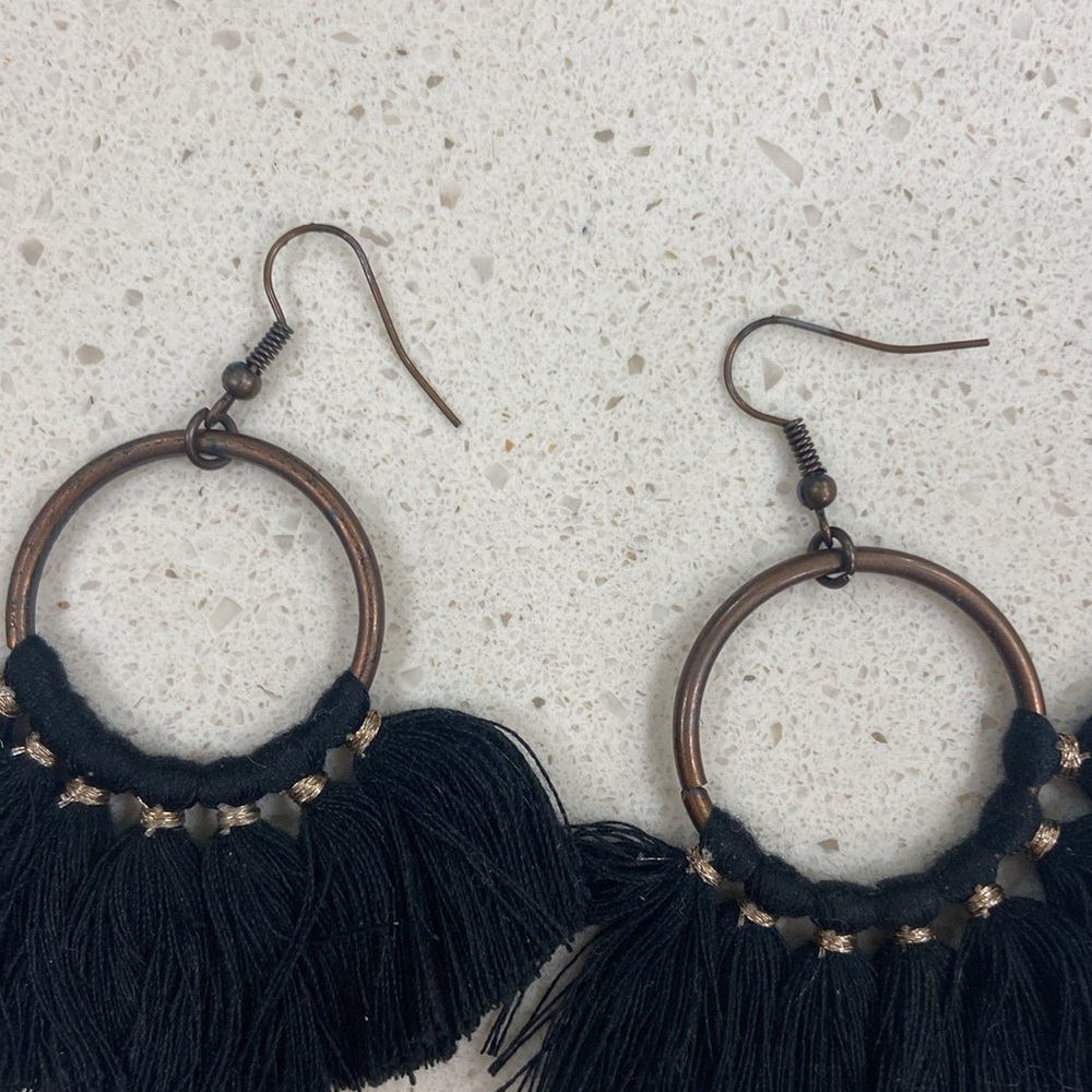 Noonday Collection Tassel Hoops - Picture 2 of 2